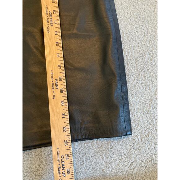 Lucia Marino Leather Skirt XS Small Made In Italy Pencil Knee Old Money Luxury - Picture 9 of 12